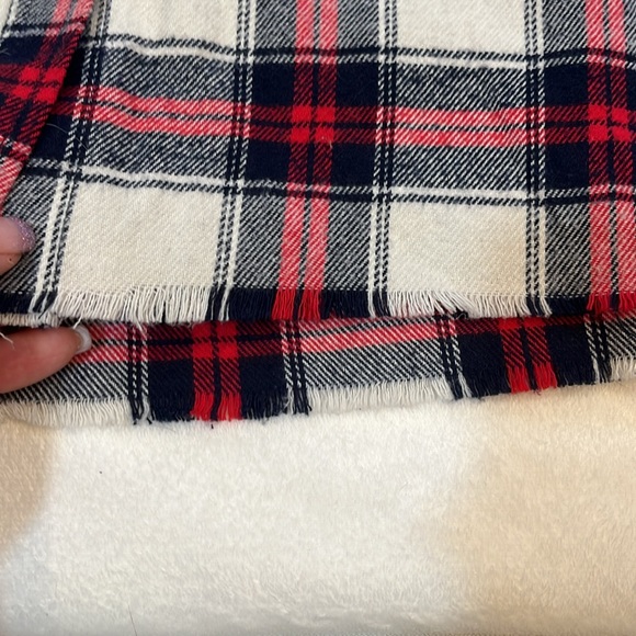 Black, White & Red Plad Button Down Mid Length Shirt - Picture 3 of 4